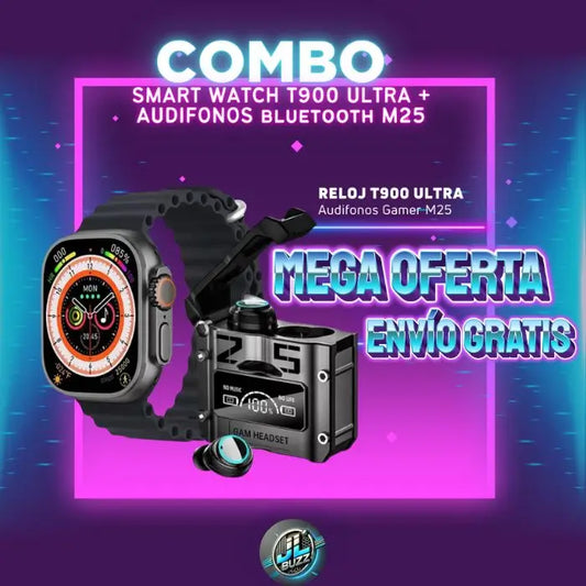 COMBO RELOJ INTELIGENTE + AUDIFONOS